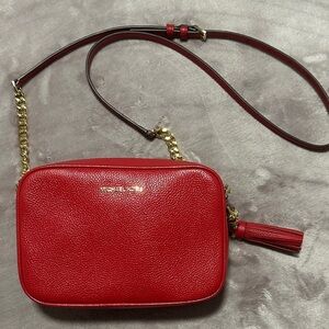 Michael Kors pebbled leather camera/Crossbody Bag